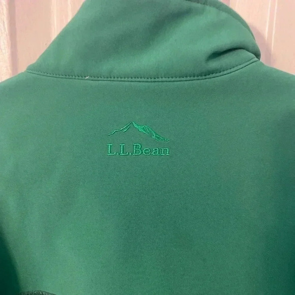 L.L. Bean Green Fleece Lined Jacket‎ Medium Kids Youth Full Zip - Picture 2 of 10